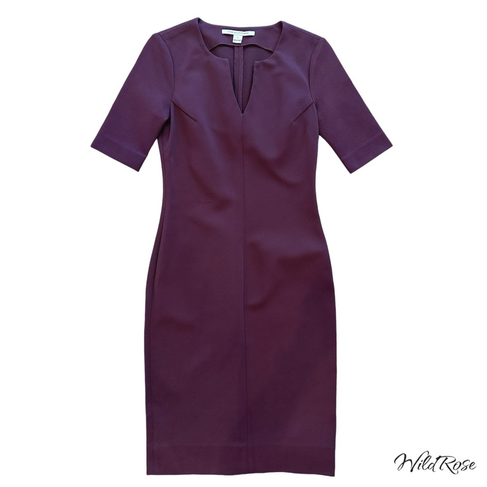 Diane Von Furstenberg DVF Purple Aurora Sheath Pencil Dress SZ 4 S